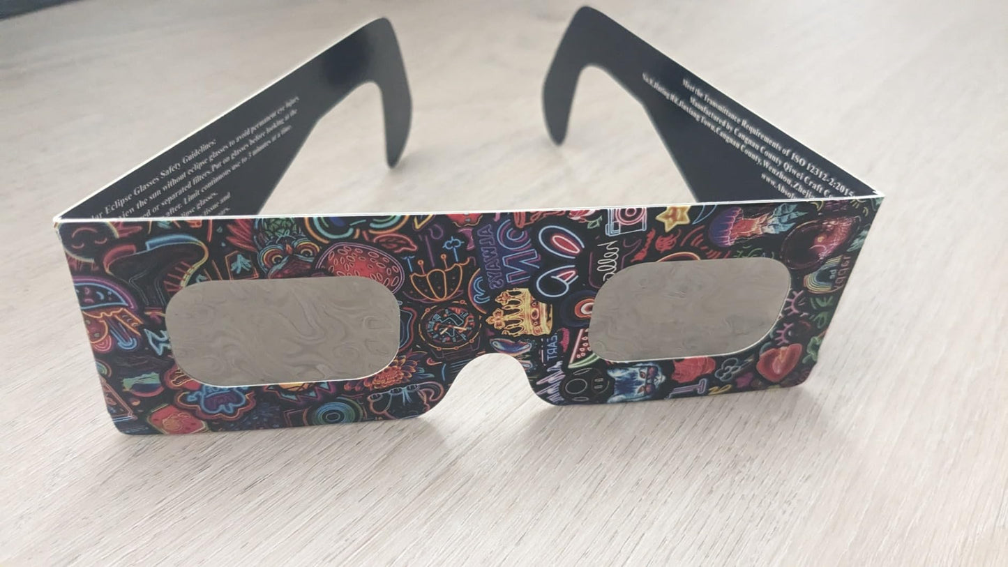 Solar Eclipse Glasses - Neon Stickers